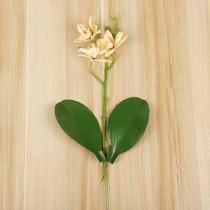Orchidées Phalaenopsis artificielles Yiwu Datuo Florist, 10 pouces, blanc laiteux, rose, orange, jaune, décoration de mariage - Product Image 3