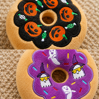Nicovaer Halloween Black Friday Cat Dog Ghost Festival Plush Squeaky Embroidered Pumpkin Donut Sounding Toy Guangdong
