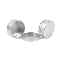 Pot rond en aluminium argenté de 15 ml, 40x40x16 mm, avec couvercle, pour baume à lèvres, cosmétiques, emballage, stockage, boîte en aluminium, boîte à bougies, boîte en étain