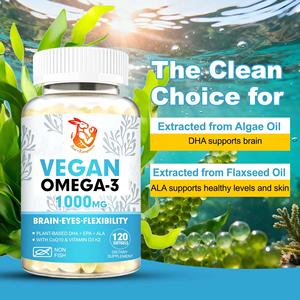 Gélules végétaliennes Oméga-3 à prix de gros avec DHA, Vitamine D3 et K2 – Complément pour des niveaux sains de DHA, une peau et des articulations en bonne santé - Product Image 6