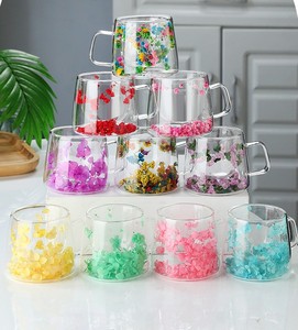 <span class=keywords><strong>Tasse</strong></span> en verre à <span class=keywords><strong>double</strong></span> <span class=keywords><strong>paroi</strong></span> résistante à la chaleur en borosilicate de 200ml avec poignée - Product Image 3