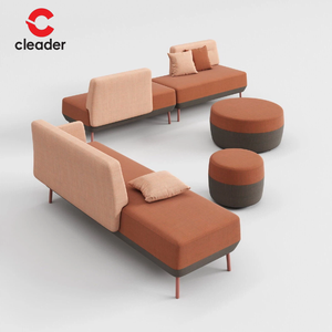 कार्यालय फर्नीचर आधुनिक डिजाइन कार्यालय सोफा सेट लाउंज होटल फैब्रिक सेशनल सोफा सोफे सोफे अपार्टमेंट सोफे सेट करें - Product Image 1