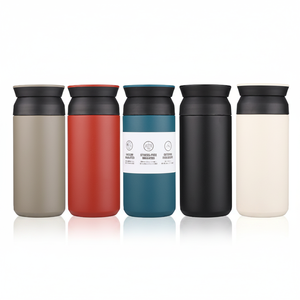 Thermos écologiques personnalisés avec logo, style japonais, 350 ml, gourde isotherme à double paroi en acier inoxydable, bouteilles d'eau - Product Image 1