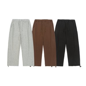 男士阔腿春季运动裤棉质弹力简约休闲大码加长宽松直筒裤 6XL 7XL - Product Image 1