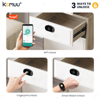 Cerradura Electrónica Inteligente KEMUU para Cajón, con Huella Dactilar Biométrica, Sin Llave, para Puerta de Madera, con SDK en la Nube, Compatible con la Aplicación Tuya