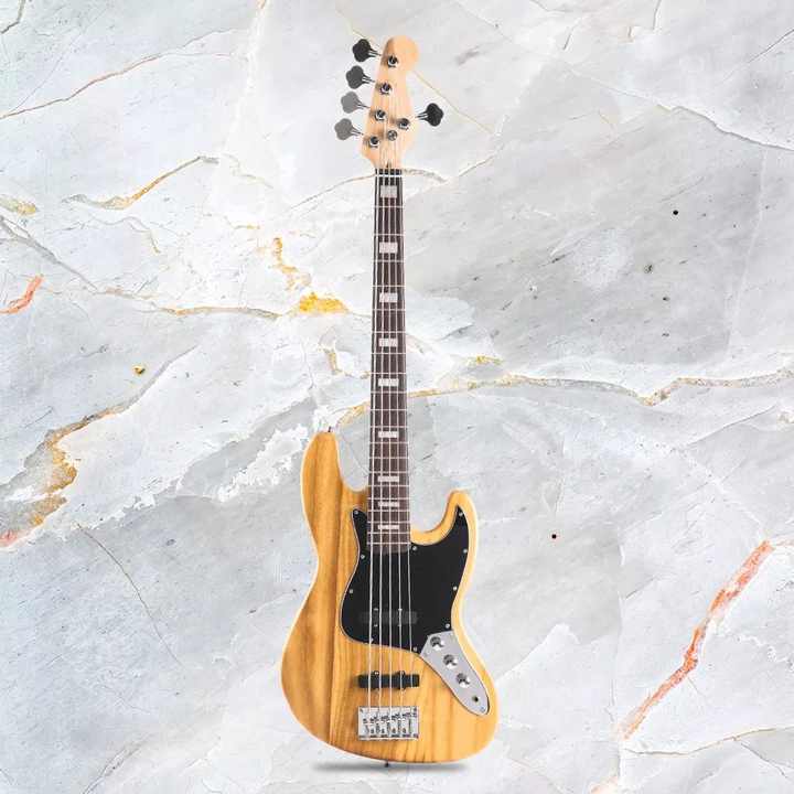 Factory Hot Selling OEM Beginner 5 String Electric Bass Guitar Complete Set of Accessories With 5W Amp