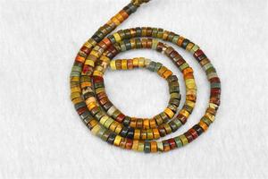 Piedras preciosas planas en forma de rueda redonda, cereza roja, jaspe, piedra Natural, discos Picasso Heishi, cuentas para la fabricación de joyas - Product Image 5