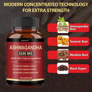 Suplemen <span class=keywords><strong>Herbal</strong></span> Organik Murni Label Pribadi OEM Ekstrak Akar Ashwagandha <span class=keywords><strong>Rhodiola</strong></span> <span class=keywords><strong>Rosea</strong></span> Kunyit Kapsul Lada Hitam - Product Image 1