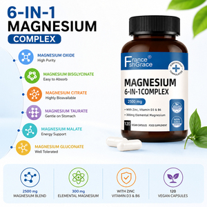 Suplemento de Extractos de Magnesio Complejo de Fabricante OEM, Apoyo para la Salud del Corazón para Adultos, Cápsulas de Magnesio Complejo Dietético - Product Image 6