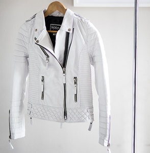 WEARS WORLD Veste en cuir de moto vintage pour homme en véritable peau d'agneau, coupe européenne - Imperméable et coupe-vent - Product Image 2