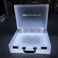 Valise de luxe à LED pour champagne, rechargeable, présentoir à spiritueux pour service VIP en boîte de nuit, logo personnalisé