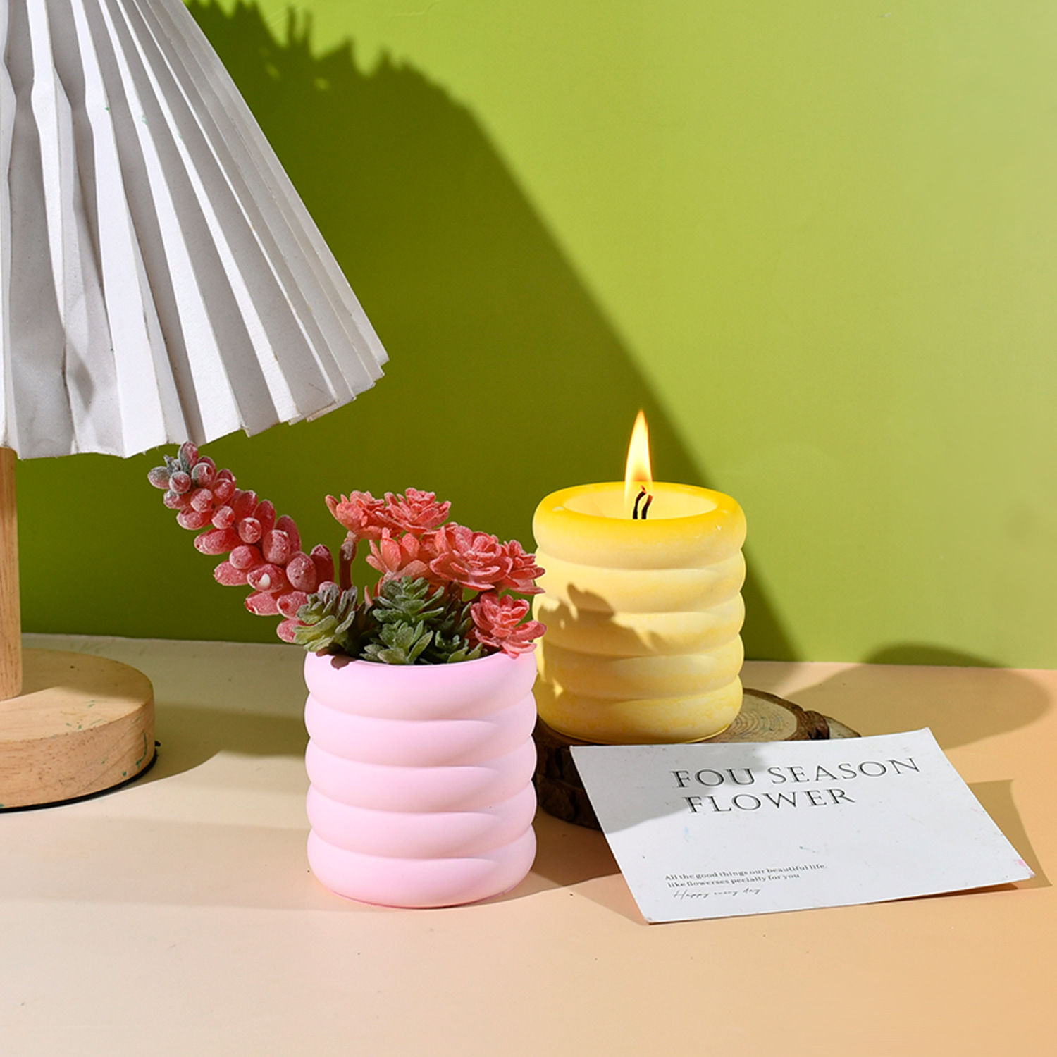 fake flower candle rings