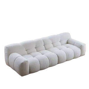 Ensemble de canapés sectionnels en velours d'<span class=keywords><strong>agneau</strong></span> haut de gamme français bon marché best-seller canapés de salon de luxe légers fabriqués par Lamb Velvet - Product Image 3