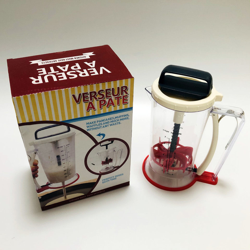 New Design Handheld Batter Dispenser Cup Batter Pancake Cupcake Pastry Dispense Soft Grip Pull Handler With Scale