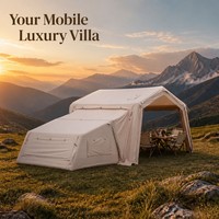 Grande tente gonflable à deux pièces, vente en gros d'usine, tente de camping familiale commerciale extérieure résistante au vent, chapiteau gonflable