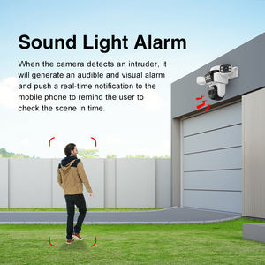 Caméra solaire PTZ CB621SR 9MP à 3 objectifs <span class=keywords><strong>pour</strong></span> ferme, magasin, extérieur, Wi-Fi double bande, vue à 720°, détection humaine par IA, sirène intégrée, micro, cloud - Product Image 5