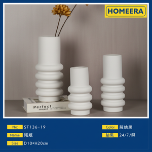 Commercio all'ingrosso 24 pezzi minimalista Art déco bianco vaso da tavolo Set D10xH20cm campione decorativo di colore dal fornitore - Product Image 1