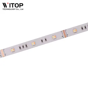 5050 RGB + CCT DC 12V 5 in 1 30led/m IP20/IP67 IP68 lebar PCB 12mm Strip cahaya fleksibel led rgb warna penuh