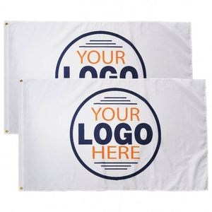 Wholesale 100D Polyester Dye Sublimation Outdoor Activities White Logo Custom Flags <b>Banners</b> - Product Image 1