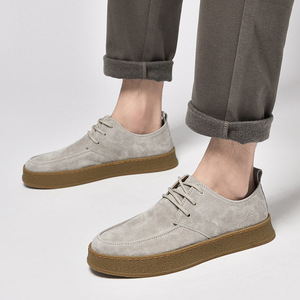 Vente en gros de mocassins de bureau rétro personnalisés faits à la main mocassins décontractés bateau conduite paresseux hommes mode chaussures rétro en daim vache - Product Image 4