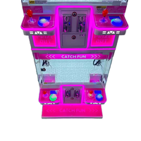 Machine à griffes mini en métal personnalisée pour 4 joueurs avec écran LED - Arcade compacte à monnayeur pour centres commerciaux