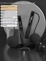 Corde à sauter de fitness pour la combustion des graisses, avec comptage intelligent, diffusion vocale, sans fil, double usage (corde et balle lourde), en ABS