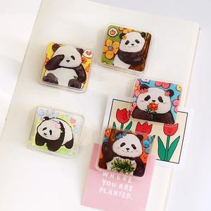 Pince Panda mignonne pince à reliure en <span class=keywords><strong>acrylique</strong></span> pince à papier en plastique pour index de fichiers et stockage de papeterie Photo utilisation bureau et école - Product Image 1