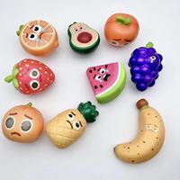 PU Slow Rising Fruit Squishy Speelgoed Schattig Huilend Gezicht Stress Verlichtend Fidget Speelgoed Meisjes Jongens Diverse Stijlen OEM Bulk
