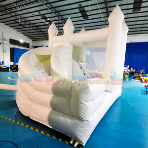 Castillo hinchable de tamaño personalizado para bodas, combo hinchable para saltar, comercial, color blanco - Product Image 6