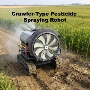 Pulvérisateur robotisé électrique automoteur sur chenilles avec inspection vidéo par caméra, réservoir de 400 L, pour agriculture en pente - Product Image 3