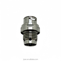 Mecanizado de conector de sensor de acero inoxidable de torneado CNC de precisión con interfaz roscada