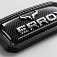 Emblème de voiture personnalisé en fibre de carbone, motif noir mat chromé, lettres personnalisées, logo en forme de barre, autocollant auto, tuning OEM ODM