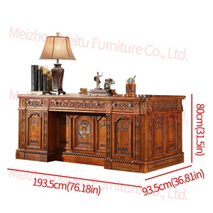Escritorio Ejecutivo <span class=keywords><strong>de</strong></span> Madera Sólida <span class=keywords><strong>de</strong></span> Cerezo <span class=keywords><strong>de</strong></span> 76 Pulgadas <span class=keywords><strong>con</strong></span> Detalles Tallados, Cajones <span class=keywords><strong>de</strong></span> Almacenamiento y Armarios Laterales, Escritorio Tradicional para Oficina en Casa - Product Image 6