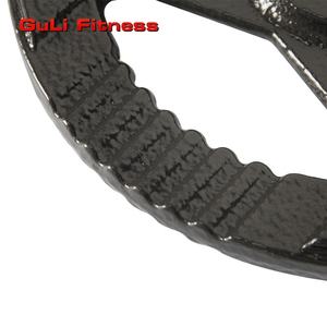 Plaques de poids <span class=keywords><strong>en</strong></span> <span class=keywords><strong>fonte</strong></span> Tri Grip <span class=keywords><strong>en</strong></span> gros avec 3 poignées, peinture noire <span class=keywords><strong>en</strong></span> poudre, <span class=keywords><strong>disque</strong></span> lesté solide - Product Image 5