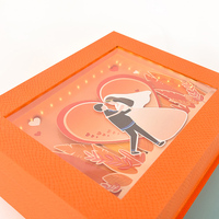 Boîte à tiroirs de luxe avec fenêtre en PVC pour anniversaires de mariage