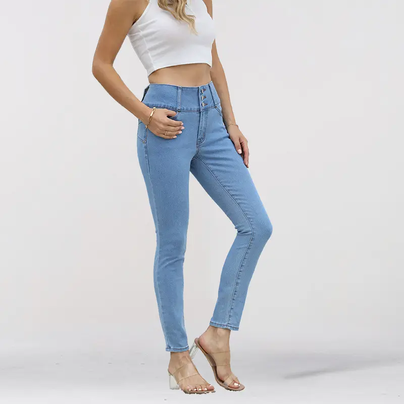 Individuelle Hosen Mode Jogging Jeans für Damen, Slim hohe Taille Jeans Modehosen Jeans zu verkaufen Online /