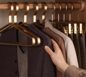 High Quality Customized Gold Silver Aluminum Metal Clothes Hangers for Household <b>Wardrobe</b> - Product Image 4