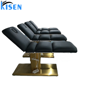 Table de massage électrique pour soins du visage, couleur ivoire doré, avec coussinets en plastique, idéale pour les spas et salons de beauté - Vente chaude - Product Image 5