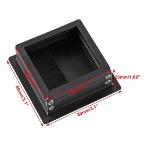 Cache-câble de bureau carré en métal anti-poussière 80 mm x 80 mm pour ordinateur et bureau - Product Image 3