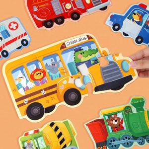 CPC CE Boys Girls 6 Packs Cartoon Animals Shaped Paper Jigsaw <b>Puzzles</b> for Toddlers Ages 1-3 - Product Image 3
