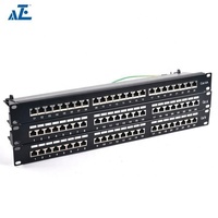 Panneau de brassage coaxial 2U Cat3 FC 50 ports certifié ANSI/TIA-568-C.2 CE/RoHS, boîtier multimédia pour rack audio noir/gris, garantie 1 an