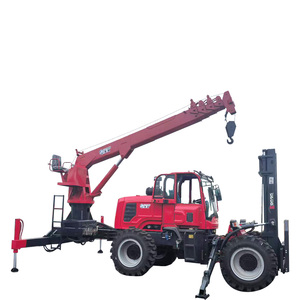 3-10 טון הרמה וטיפול במנוף הידראולי מלגזה ומנוף הידראולי המנוף משולב של 4 גלגל כונן מחוץ לכביש מלגזה - Product Image 3