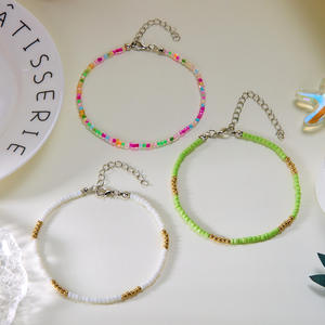 Tendance Hotsale été bracelets <span class=keywords><strong>de</strong></span> cheville <span class=keywords><strong>pied</strong></span> bijoux coloré perle plage bracelets <span class=keywords><strong>de</strong></span> cheville pour les femmes - Product Image 3