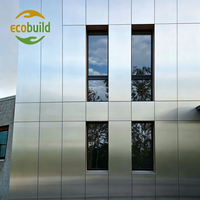 Panneau composite en aluminium Alucobond PE ACP ACM antistatique argenté de 4 mm et 5 mm pour revêtement mural extérieur et façade de bâtiment moderne