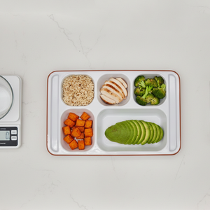 Bandejas de almuerzo reutilizables con compartimentos, platos irrompibles divididos, separadores de alimentos, platos de cena, bandeja de servir de melamina con 5 compartimentos - Product Image 2