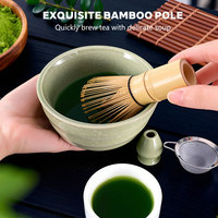 Ensemble de matcha en céramique comprenant un bol à matcha, cadeaux uniques pour femmes, hommes, amis, décoration de la maison et de la cuisine, cadeaux pour les amateurs de thé, Noël