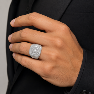 Anello da Uomo Classico con Contrasto di Colore, Elegante Anello alla Moda per Uso Quotidiano, Regalo per Feste, Accessorio - Product Image 2