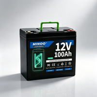 Paket Baterai LiFePO4 Bebas Perawatan Isi Ulang 12V 100Ah Baterai Lithium Untuk Aplikasi RV, Solar, Camping, dan Kelautan