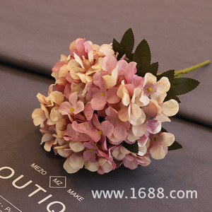 Ramo de Hortensias Artificiales Haiyi, Color Verde Lago, Flor de Seda para Decoración de Bodas, 6 Ramas, 8 Colores, Estilo Retro - Product Image 2