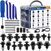 Clips de retenue pour voiture, vis automobiles, carrosserie, kit de 845 pièces, attaches à pression, kit de goupilles pour GM Ford pour To.yo.t.a Honda Chrysler, bleu
